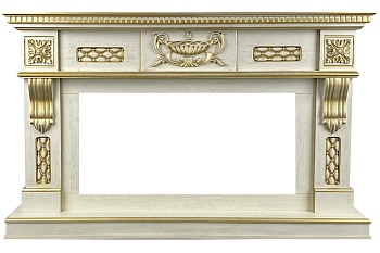 Портал Royal Flame  Corsica - Слоновая кость с патиной (Ширина 1500 мм)