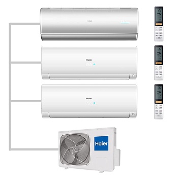Мульти сплит-система настенная Haier AS35S2SJ2FA-S / AS35S2SF2FA-W / AS35S2SF2FA-W / 3U70S2SR5FA Inverter