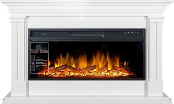 Каминокомплект Royal Flame  Lyon  - Белый ( Ширина 1440 мм) с очагом Vision 42 LOG LED