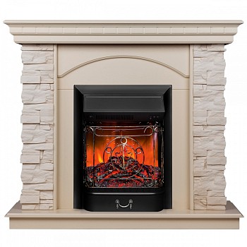 Электрокамин RealFlame  Elford WT с очагом Majestic Lux Black