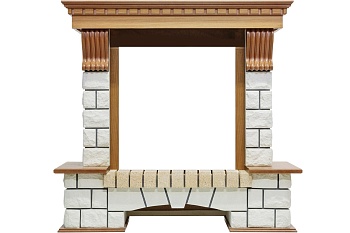 Портал Royal Flame  Pierre Luxe - Дуб / Белый