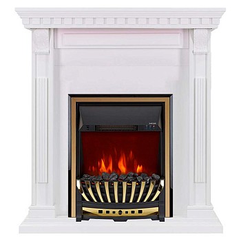 Каминокомплект Royal Flame  Orlean - Белый с очагом Aspen Gold