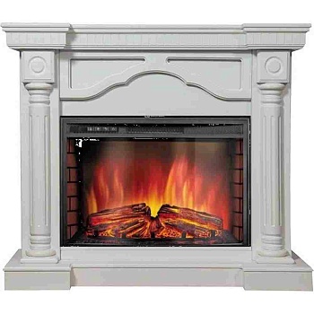 Каминокомплект Electrolux Rome 26 Sphere с очагом EFP/P-2620RLS белый