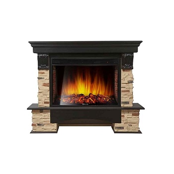 Каминокомплект Electrolux Pietra 30S с очагом EFP/P-3320RLS камень сланец натуральный, шпон темный дуб