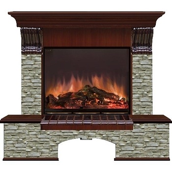 Каминокомплект Glenrich Бостон Arte 28 красное дерево