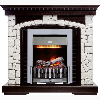 Каминокомплект Dimplex Glasgow - Венге / Белый с очагом Danville Chrome FB2