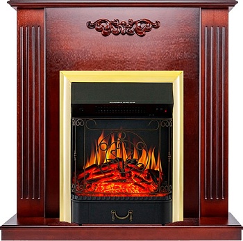 Каминокомплект Royal Flame  Lumsden - Махагон коричневый антик с очагом Majestic FX Brass