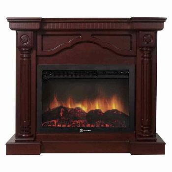 Каминокомплект Electrolux Rome 26/30 с очагом EFP/P-2620RLS шпон красное дерево