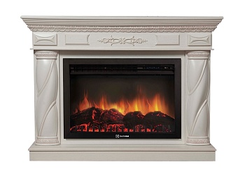 Каминокомплект Electrolux San Marino 26 Sphere с очагом EFP/P-2620RLS шпон беленый дуб