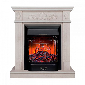 Электрокамин RealFlame Adelaida WT с очагом Majestic Lux Black