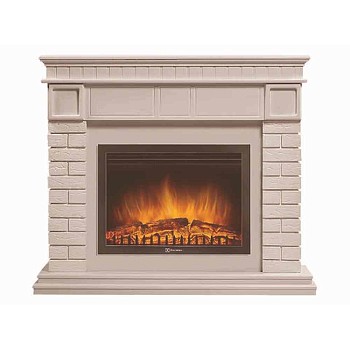 Каминокомплект Electrolux Bricks 25 с очагом EFP/P-2520LS камень белый, белая эмаль