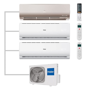Мульти сплит-система настенная Haier AS35S2SF2FA-G / AS12TS6HRA-M / AS12TS6HRA-M / 3U70S2SR5FA Inverter