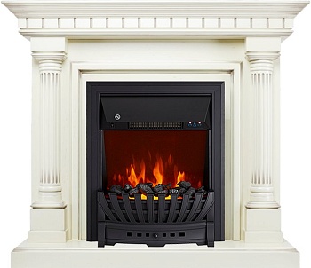 Каминокомплект Royal Flame  Dallas - Слоновая кость с патиной с очагом Aspen Black