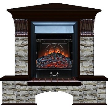 Каминокомплект Glenrich Бостон К угловой (Magestic black) венге