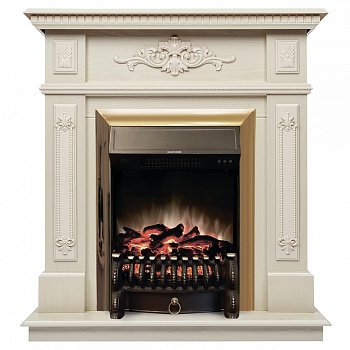 Электрокамин RealFlame  Lilian WT с очагом Fobos Lux Brass