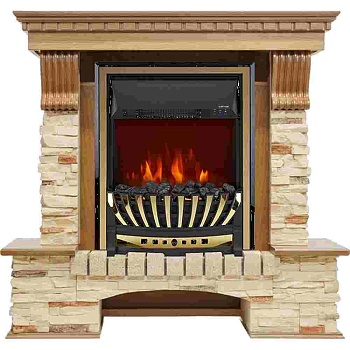 Каминокомплект Dimplex Pierre Luxe - Дуб / Сланец с очагом Aspen Gold
