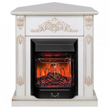 Электрокамин RealFlame  Anita Corner WT с очагом Majestic Lux Black RC