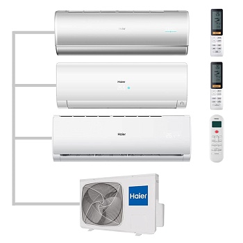 Мульти сплит-система настенная Haier AS35S2SJ2FA-S / AS35S2SF2FA-W / AS12TS6HRA-M / 3U70S2SR5FA Inverter