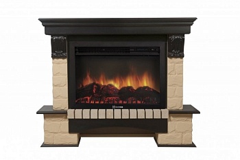 Каминокомплект Electrolux Forte 26/30 с очагом EFP/P-2620RLS камень бежевый, шпон венге