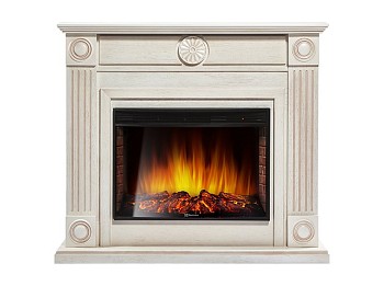 Каминокомплект Electrolux Frame 30 с очагом EFP/P-3320RLS шпон белёный дуб