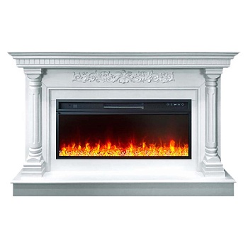 Каминокомплект Royal Flame  Sicilia - Белый (Ширина 1530мм) с очагом Vision 42 LED