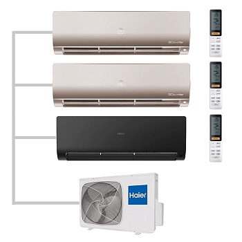 Мульти сплит-система настенная Haier AS35S2SF2FA-G / AS35S2SF2FA-G / AS35S2SF2FA-B / 3U70S2SR5FA Inverter