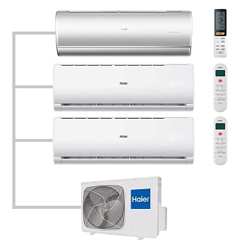 Мульти сплит-система настенная Haier AS35S2SJ2FA-S / AS12TS6HRA-M / AS12TS6HRA-M / 3U70S2SR5FA Inverter
