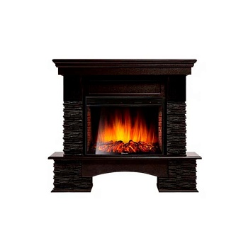 Каминокомплект Electrolux Pietra Nuovo 25 с очагом EFP/P-2720RLS сланец чёрный, шпон венге