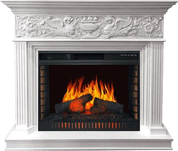 Каминокомплект Royal Flame  Palace - Белый с серебром с очагом Vision 30 EF LED FX