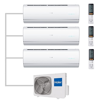 Мульти сплит-система настенная Haier AS35S2SJ2FA-W / AS35S2SJ2FA-W / AS25S2SJ2FA-W / 3U70S2SR5FA Inverter