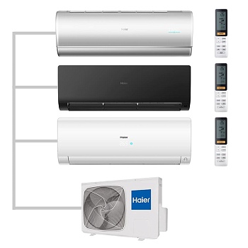 Мульти сплит-система настенная Haier AS35S2SJ2FA-S / AS35S2SF2FA-B / AS35S2SF2FA-W / 3U70S2SR5FA Inverter