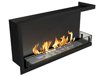Встраиваемый биокамин Zefire Contour угловой 900 правый (Estetic Flame)
