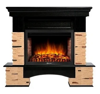 Каминокомплект Electrolux Pietra 30S с очагом EFP/P-3020LS камень сланец натуральный, шпон темный дуб