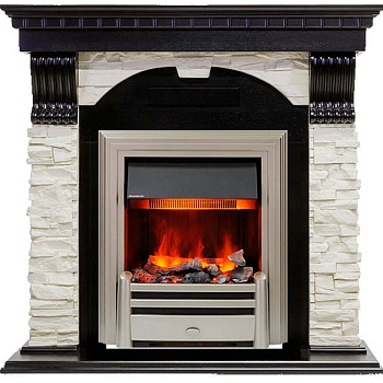 Каминокомплект Dimplex Dublin - Венге / Сланец белый с очагом Chesford