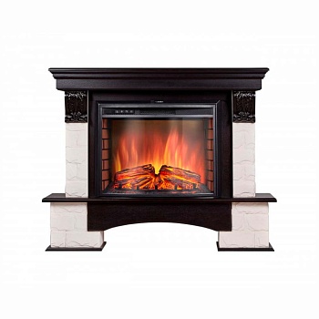 Каминокомплект Electrolux Forte 26 Sphere с очагом EFP/P-2620RLS камень бежевый, шпон темный дуб