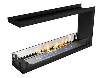 Встраиваемый биокамин Zefire Contour торцевой сквозной 900 (Estetic Flame)