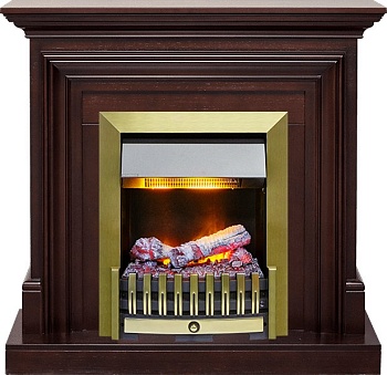 Каминокомплект Dimplex Bradford - Темный дуб с очагом Danville Antique Brass FB2