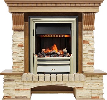Каминокомплект Dimplex Pierre Luxe - Дуб / Сланец с очагом Cavendish