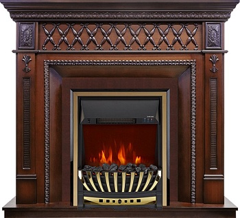 Каминокомплект Royal Flame  Alexandria - махагон коричневый антик с очагом Aspen Gold
