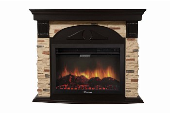 Каминокомплект Electrolux Torre 26/30S с очагом EFP/P-2620RLS камень сланец натуральный, шпон венге