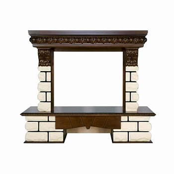 Портал Royal Flame  Pierre Luxe LORD - Темный дуб / Белый